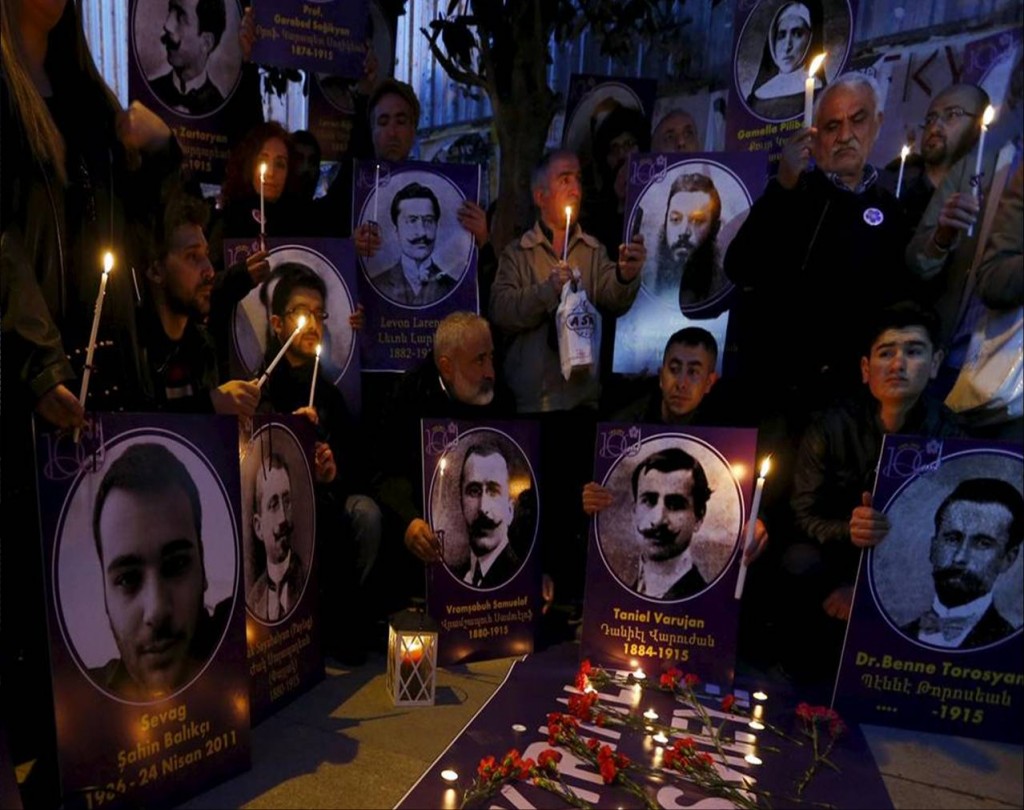 Armenian commemoration vigil in Taksim, Istanbul