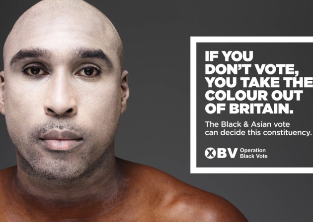 Former footballer Sol Campbell ‘whites up' for OBV's 2015 General Election campaign aimed at BMEs