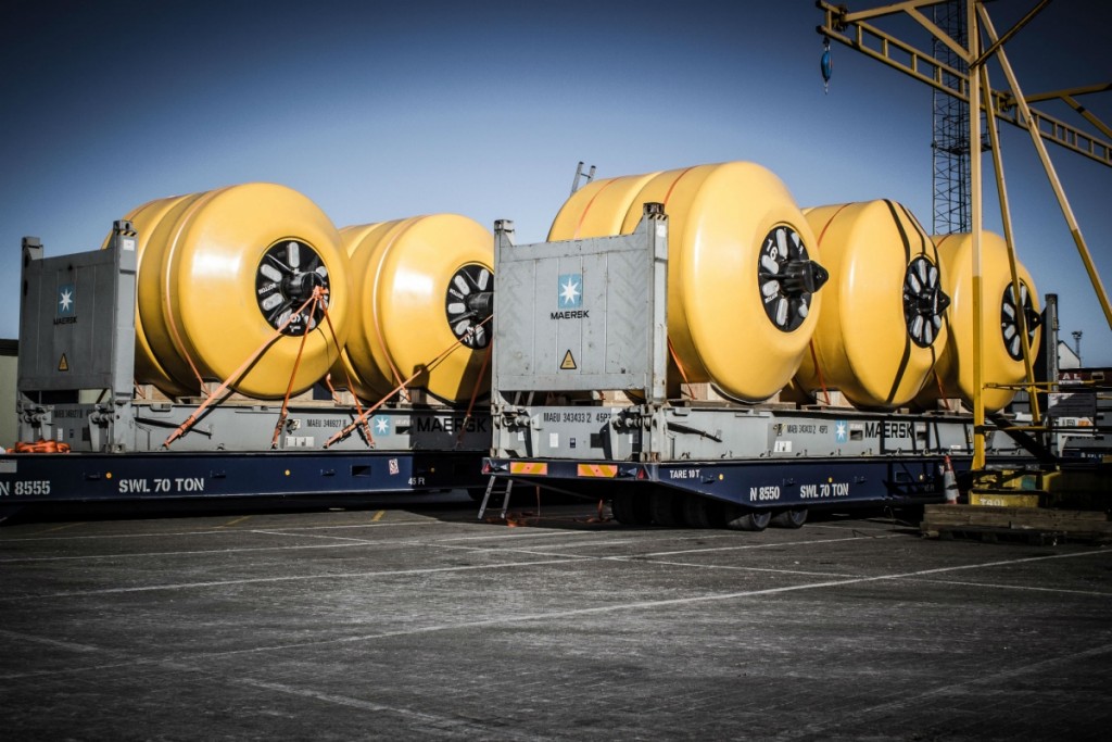 Trelleborg's 132 plastic buoys will hold the suspended underwater pipeline in place