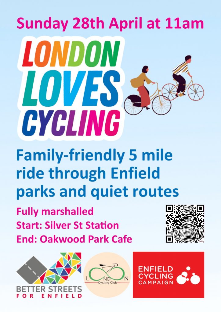 All welcome to join fun, free community cycle ride across North London
