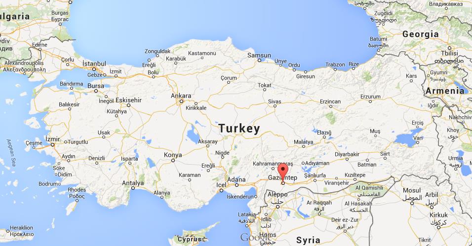 Gaziantep-on-map-Turkey