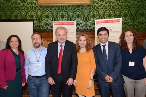 Retiring MP Andy Love (3rd from left) & overlooked prospect Ibrahim Dogus (2nd from right)