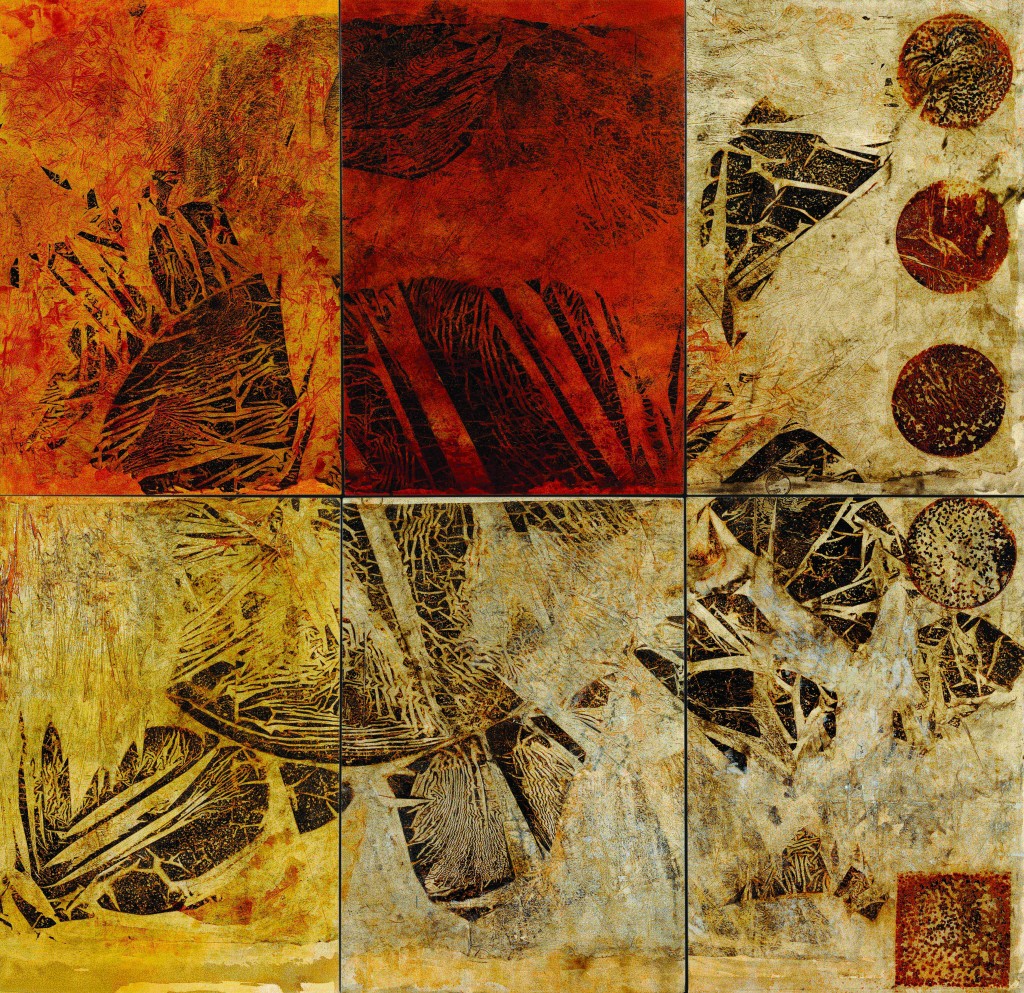 Canan Tolon, ‘Untitled (polyptych)’, 2001. Rust and pigment on canvas, 267 x 274 cm (105 x 108 in). Photo: Hakan Aydoğan