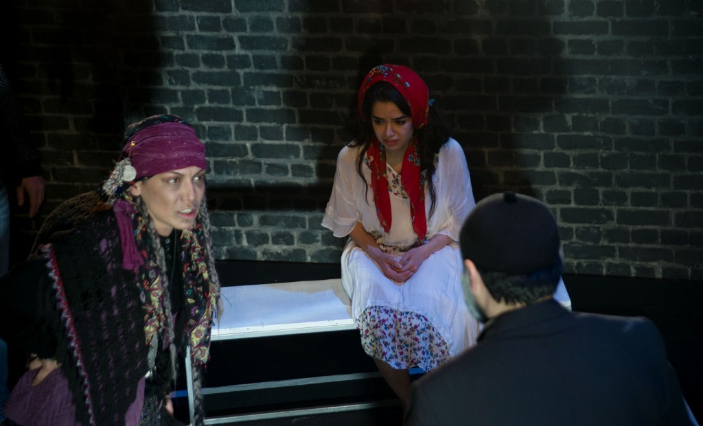 Sibel Tüzün (Bibi) & Ezgi Erol (Meryem) giving oppressed women "a voice" in Mutluluk / Bliss. Arcola Theatre, 30 March 2017. Photo © Halil Yetkinlioğlu
